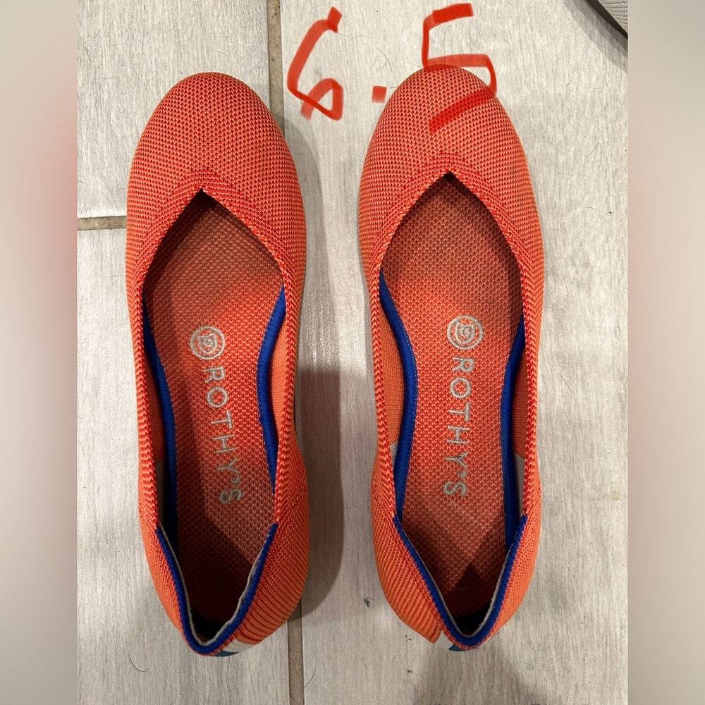 Rothy’s Flats Orange 6.5